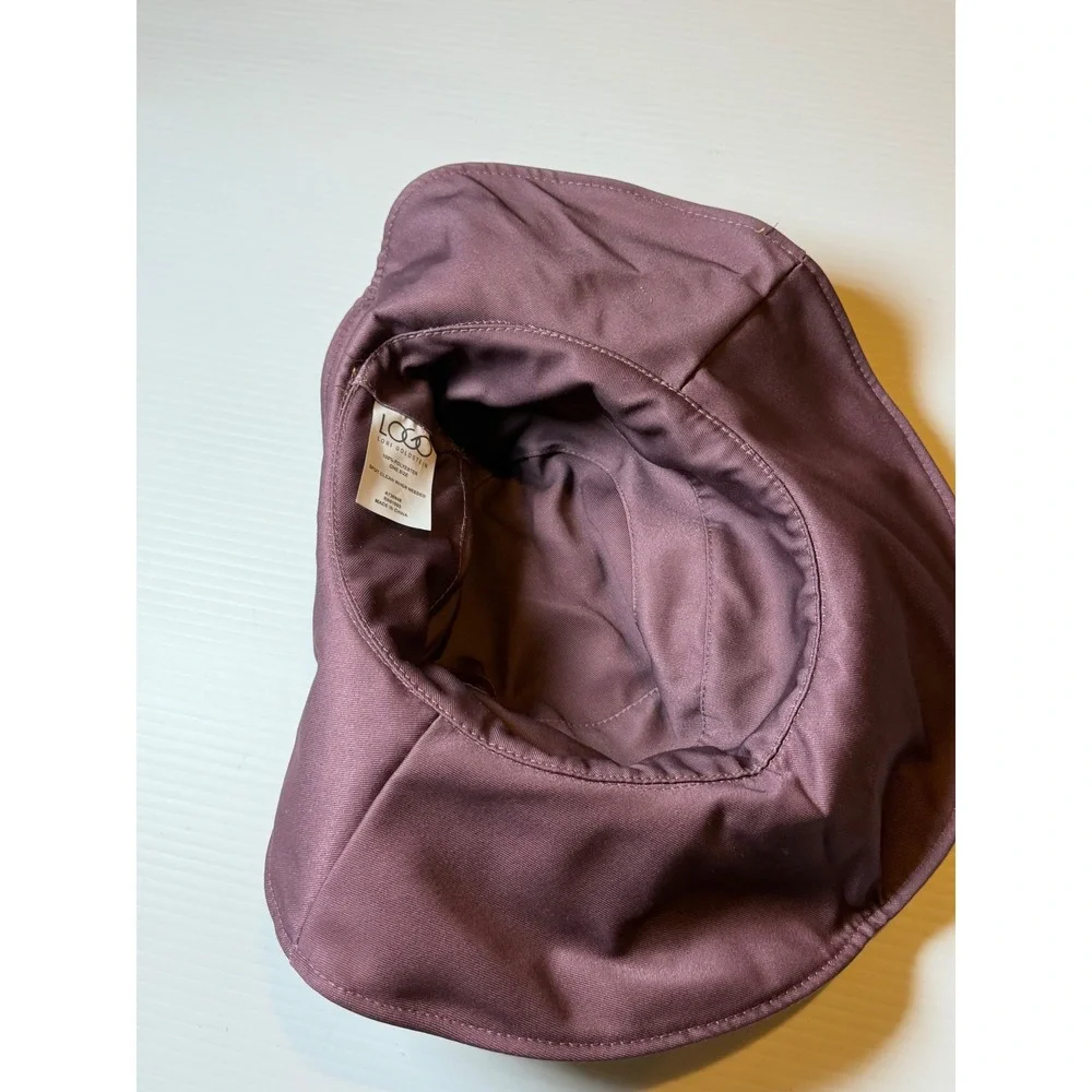 LOGO by Lori Goldstein Reversible Bucket Hat Citron Plum SPF 30 Sun Protection